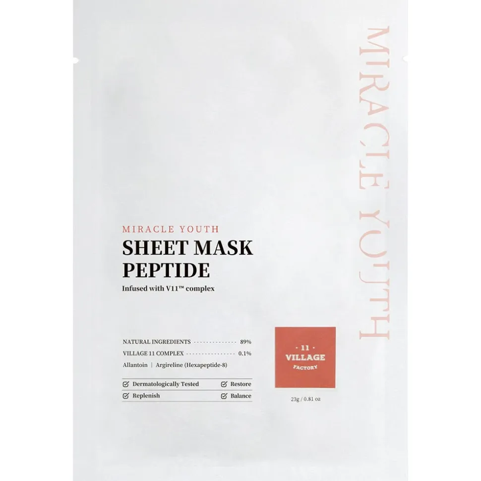 11 Village Factory Miracle Youth Sheet Mask Peptid