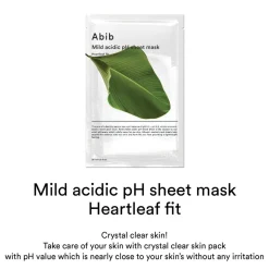 Abib Mild Acidic pH Sheet Mask Heartleaf Fit 1 Stk