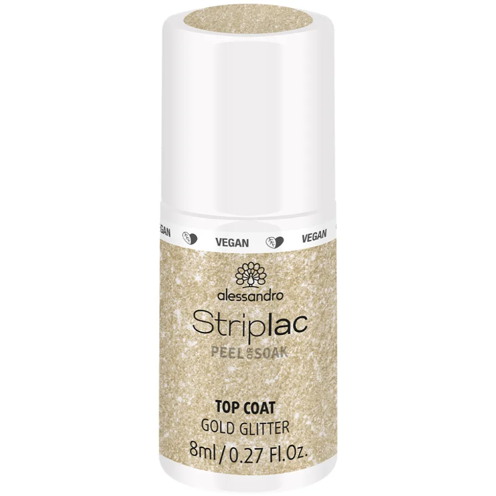 alessandro International Nagellack Top Coat Gold Glitter 8 ml