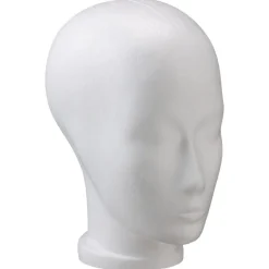 Bergmann Styroporkopf mit Gesicht weiß