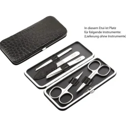 Canal Bügeletui aus Leder unbestückt Schwarz