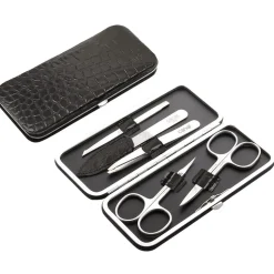 Canal Bügeletui aus Leder 5-teilig Schwarz