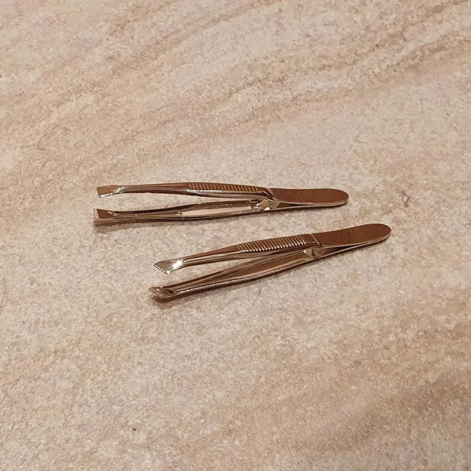 Canal Haarpinzette schräg 80 mm