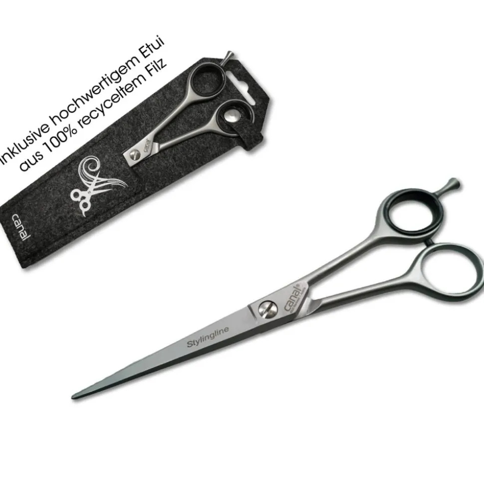 Canal Haarschere mit Mikroverzahnung rostfrei 130 mm