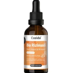 Casida Bio Rizinusöl kaltgepresst für Haut, Haare & Wimpern 50 ml