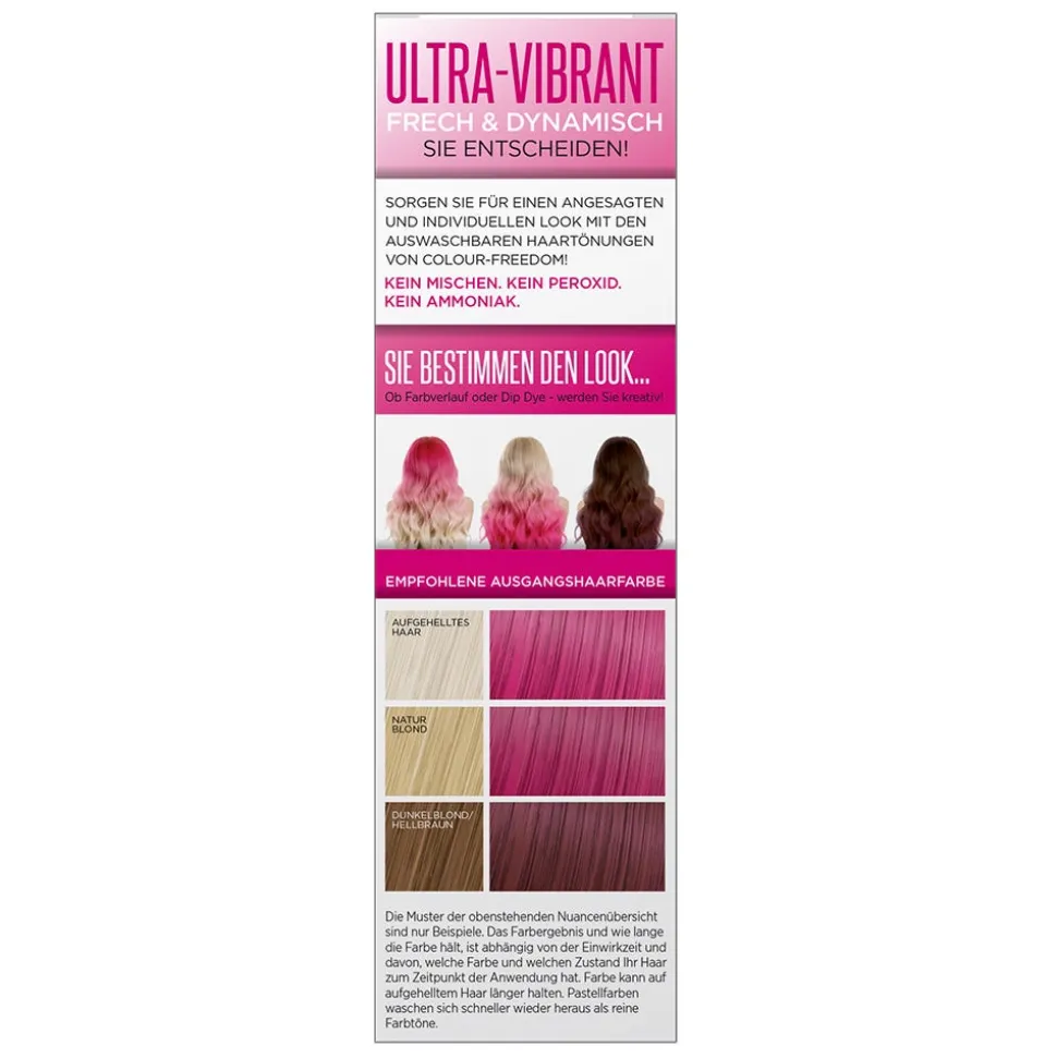 Colour Freedom Ultra Vibrant Pink Pizazz 150 ml