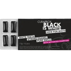 CURAPROX Black is White Kaugummi Blister mit 12 Dragees