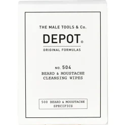 DEPOT 504 Beard & Moustache Cleansing Wipes 12er Pack