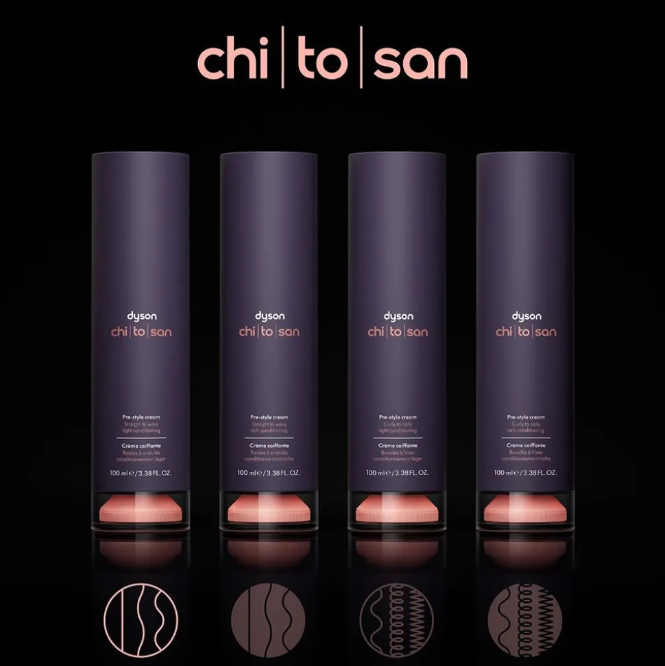 Dyson Chitosan Glattes bis Welliges Haar Pre-Style Cream light 100 ml