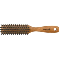 Faller Haarbürste Naturholz lang Naturborsten 5 Reihig