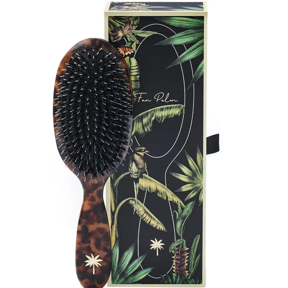 Fan Palm Boar- & Nylon Brush Turtle - Medium