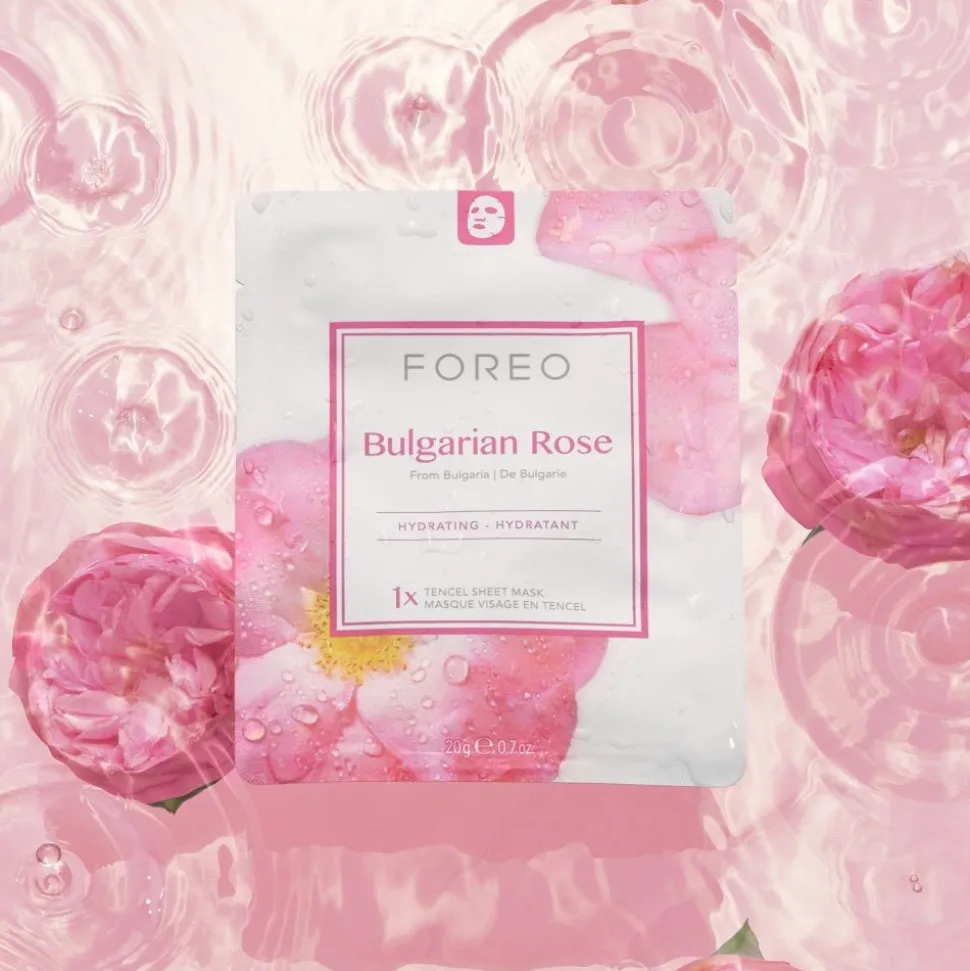 FOREO Sweden Farm To Face Collection Sheet Mask Bulgarian Rose 3 Stück