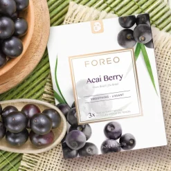 FOREO Sweden Farm To Face Collection Sheet Mask Acai Berry 3 Stück
