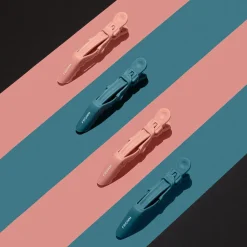 Fromm Essentials Alligator-Clips Rosa/Blau 4 Stück