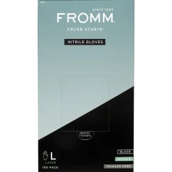 Fromm Puderfreie Nitrilhandschuhe Schwarz Large 100 Stück