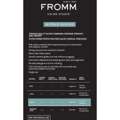 Fromm Puderfreie Nitrilhandschuhe Schwarz Large 100 Stück