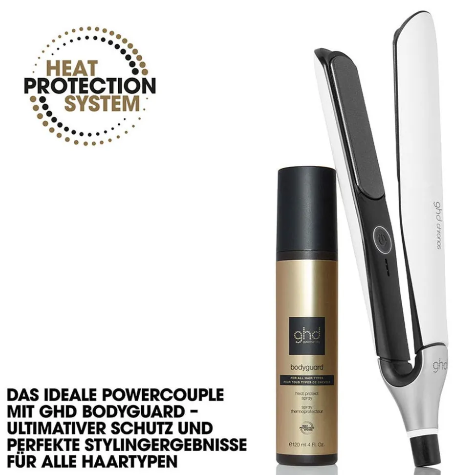 ghd chronos weiß & bodyguard coloriertes Haar Hitzeschutz Pflegeduo