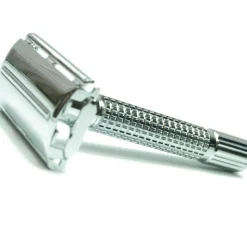 Golddachs Doppelklingen-Rasierer verchromt