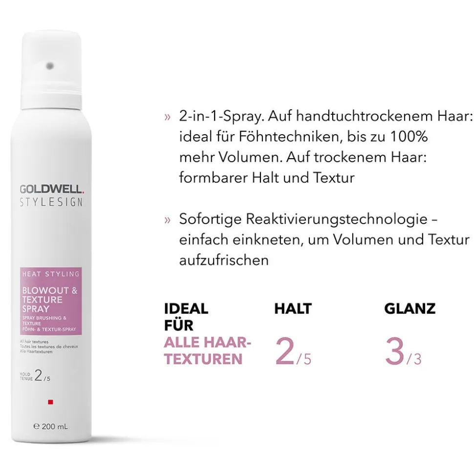 Goldwell Stylesign Heat Styling Föhn-& Textur-Spray 200 ml