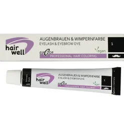 Hairwell Augenbrauen- und Wimpernfarbe Nr. 1 Schwarz 20 ml