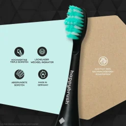 Happybrush Aufsteckbürsten V3+ (blackmint) 3 Stück