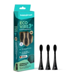 Happybrush Aufsteckbürsten V3+ (AllBlack) 3 Stück