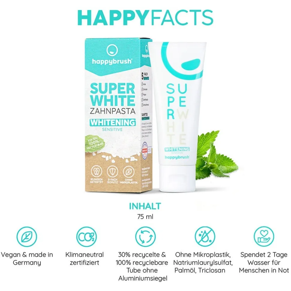 Happybrush Super White&Protect Zahnpasta 75 ml