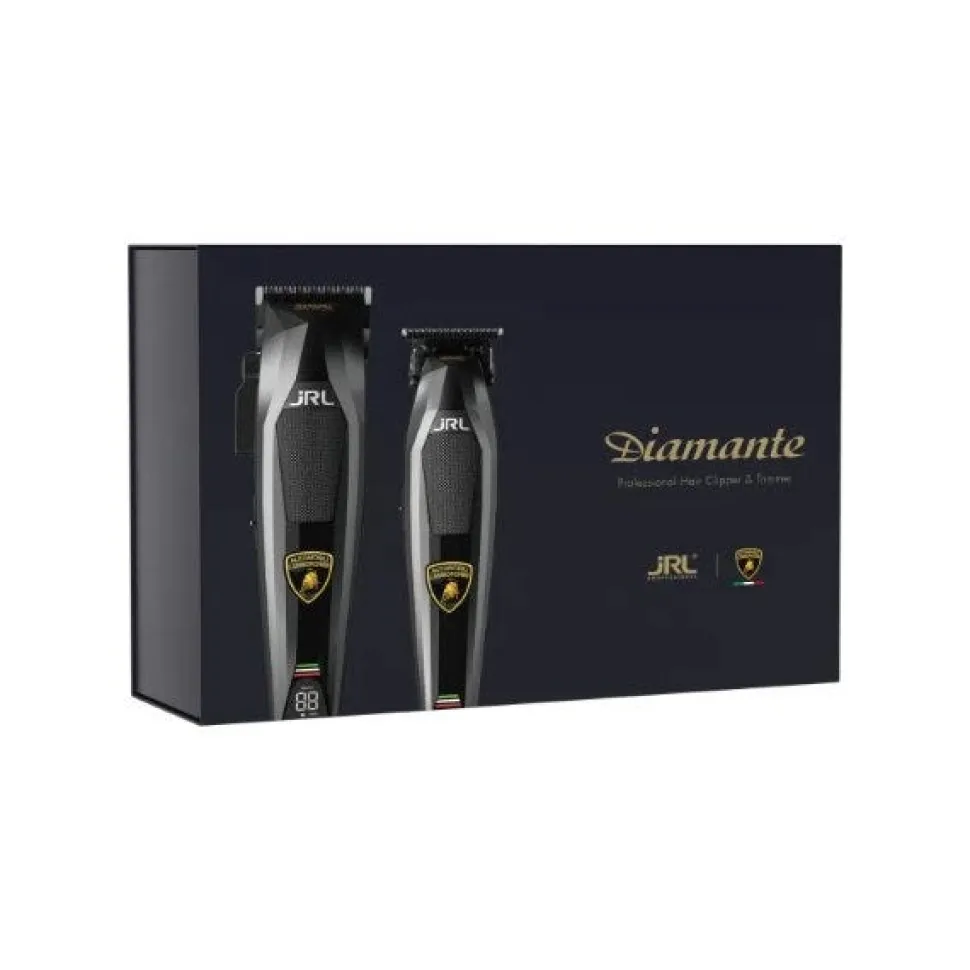 JRL Professional Diamante Clipper & Trimmer Combi Kit Schwarz