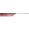 JRL Professional Pin Tail Comb 8.8" red