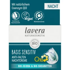 Lavera Basis Sensitiv Antifalten Nachtcreme Q10 50 ml