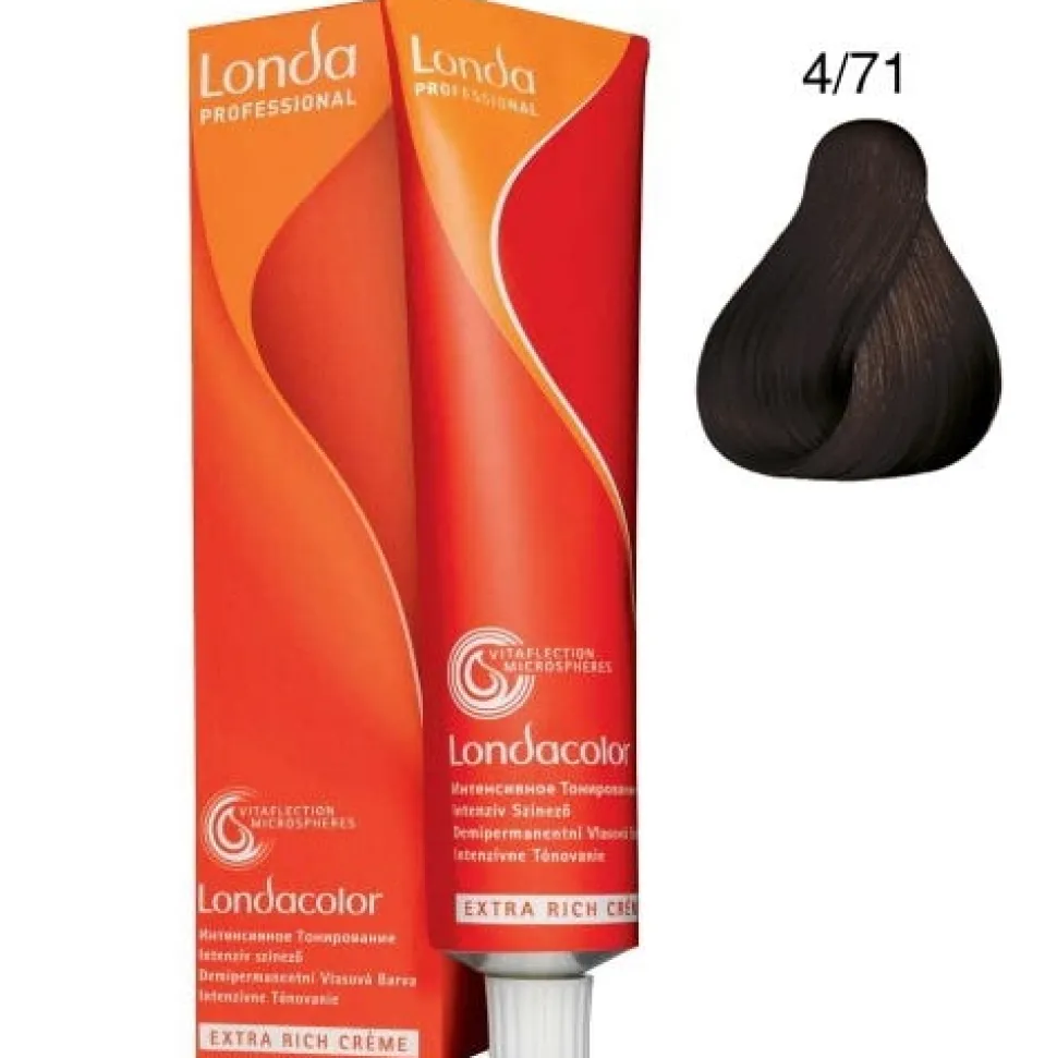 Londa Demi-Permanent Color Creme 4/71 Mittelbraun Braun-Asch 60 ml
