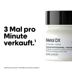 L'Oréal Professionnel Paris Serie Expert Metal DX Maske, für coloriertes und geschädigtes Haar, langanhaltende Farben & Glanz 250 ml