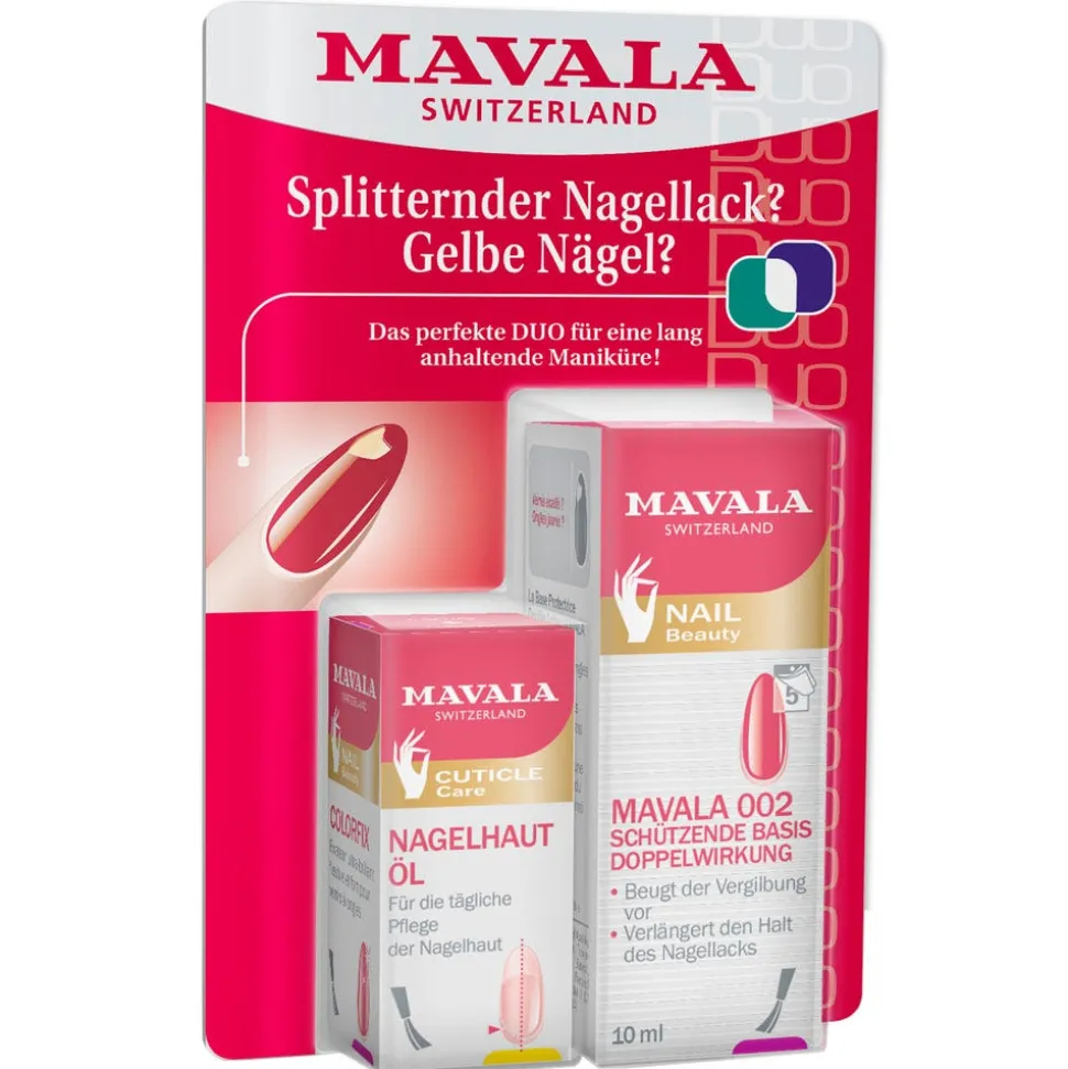 Mavala Duo - Splitternder Nagellack, gelbe Nägel