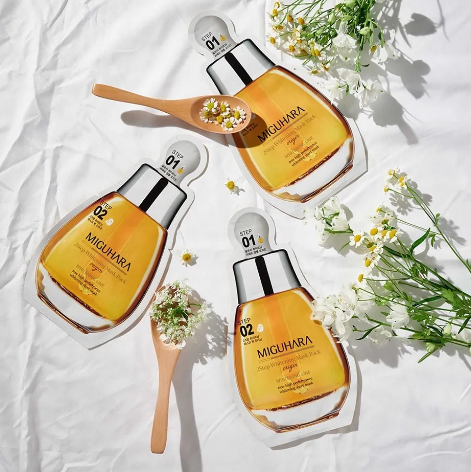 Miguhara 2 Step Whitening Mask Pack Origin