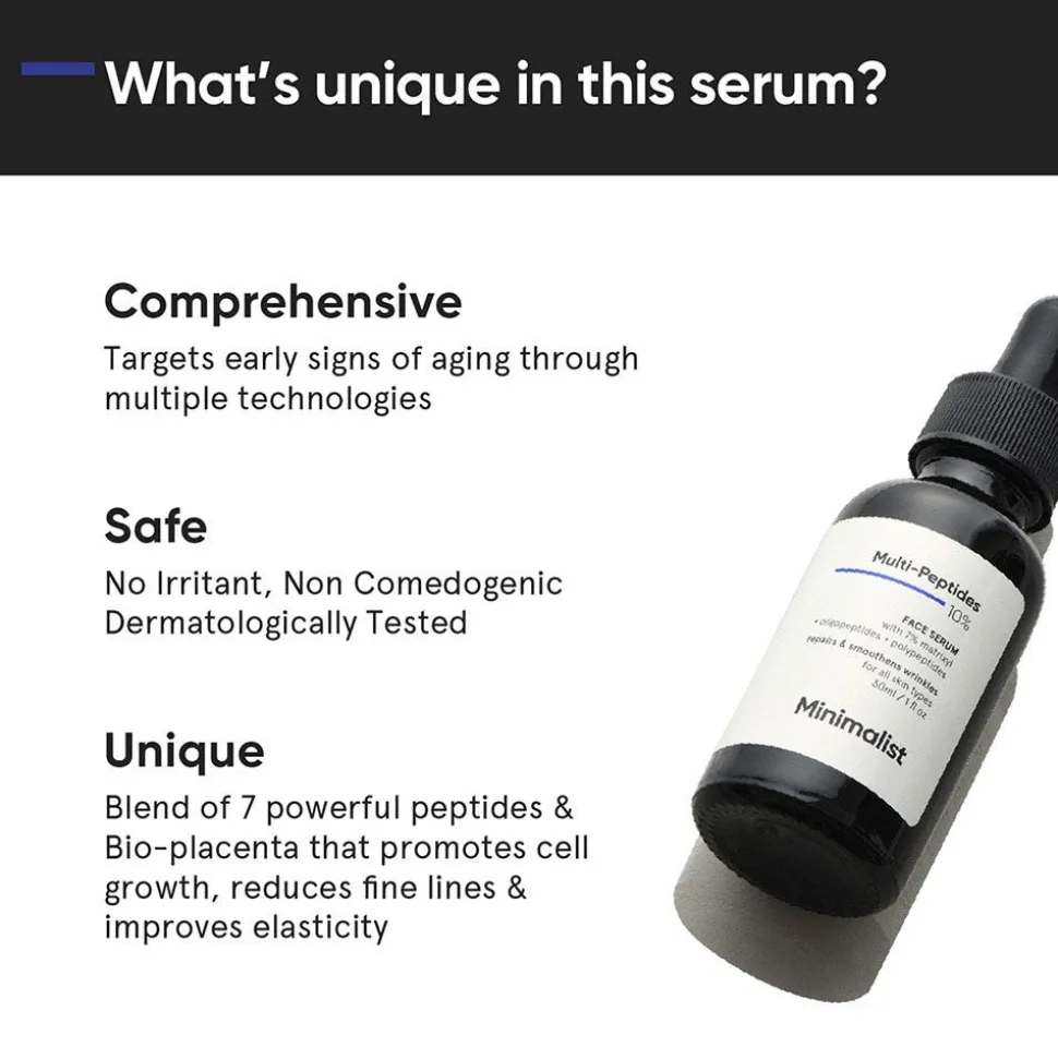Minimalist Multi-Peptides 10% Face Serum 30 ml