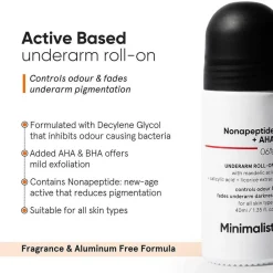 Minimalist Nonapepti AHA 06% Underarm Roll on 40 ml
