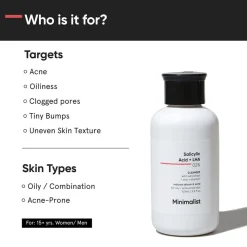 Minimalist Salicylic Acid + LHA 02% Cleanser 100 ml