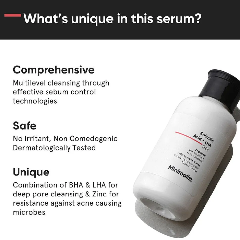Minimalist Salicylic Acid + LHA 02% Cleanser 100 ml