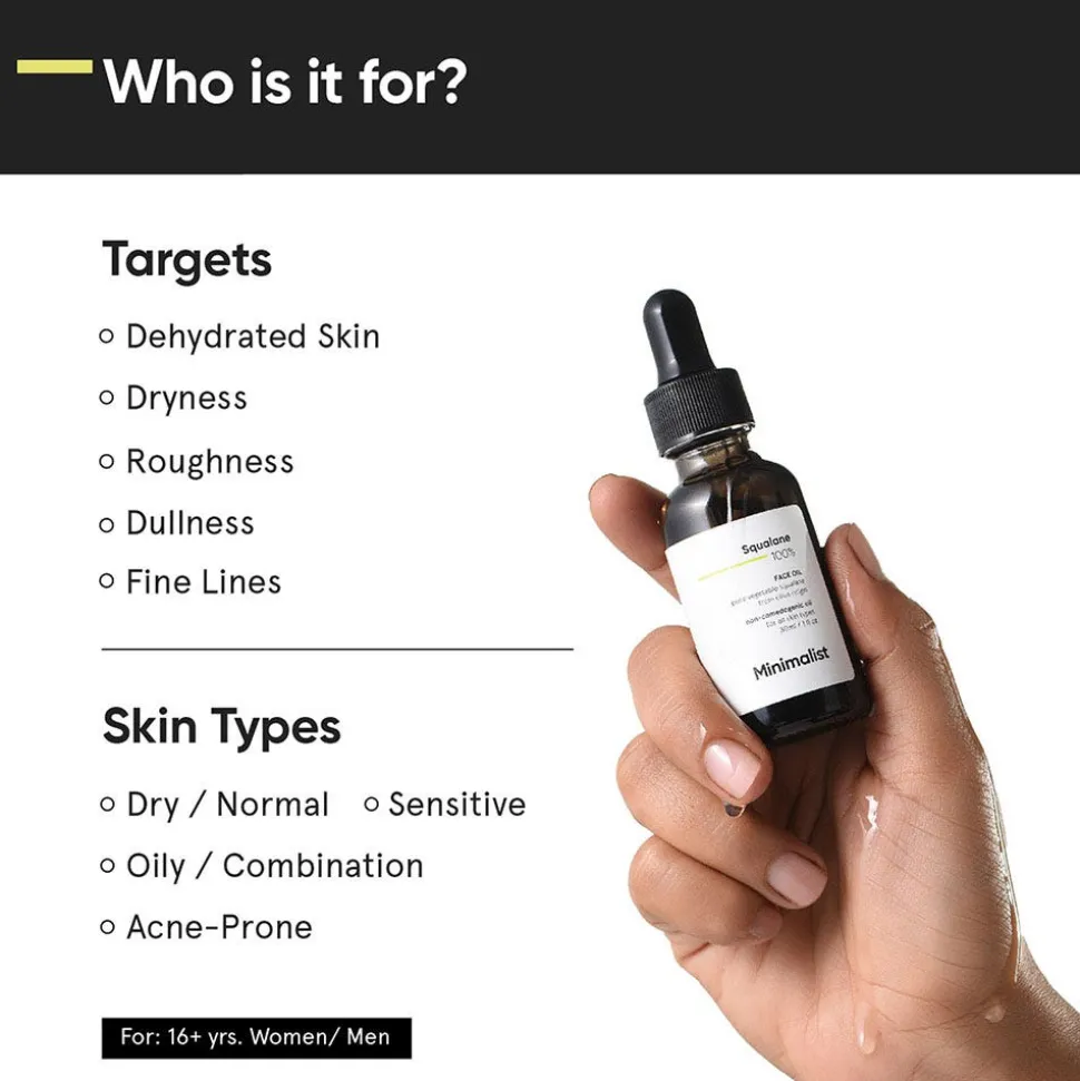 Minimalist Squalane 100% Face Oil 30 ml