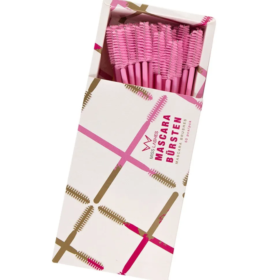 Miss Lashes Mascarabürsten rosa 50 Stück
