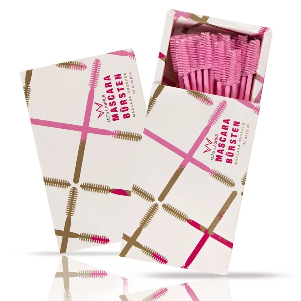 Miss Lashes Mascarabürsten rosa 50 Stück