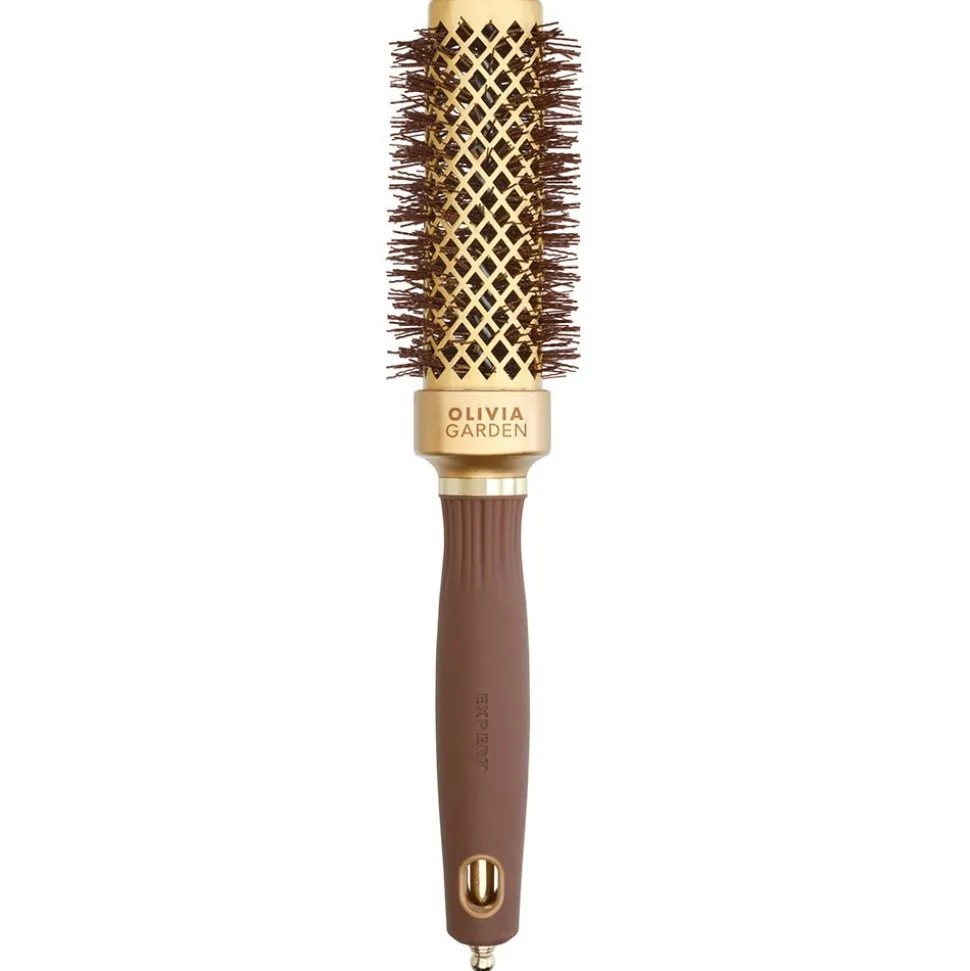 Olivia Garden Blowout Straight Wavy Bristle Gold & Brown 30 mm