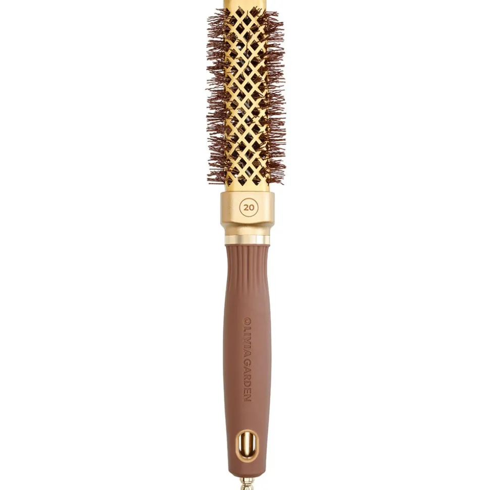 Olivia Garden Blowout Straight Wavy Bristle Gold & Brown 20 mm Rundbürste