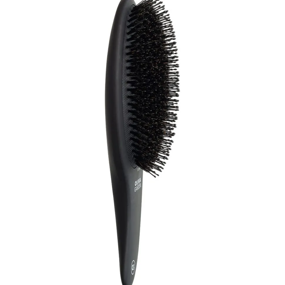 Olivia Garden Curve Boar & Nylon Bristles Matt Black