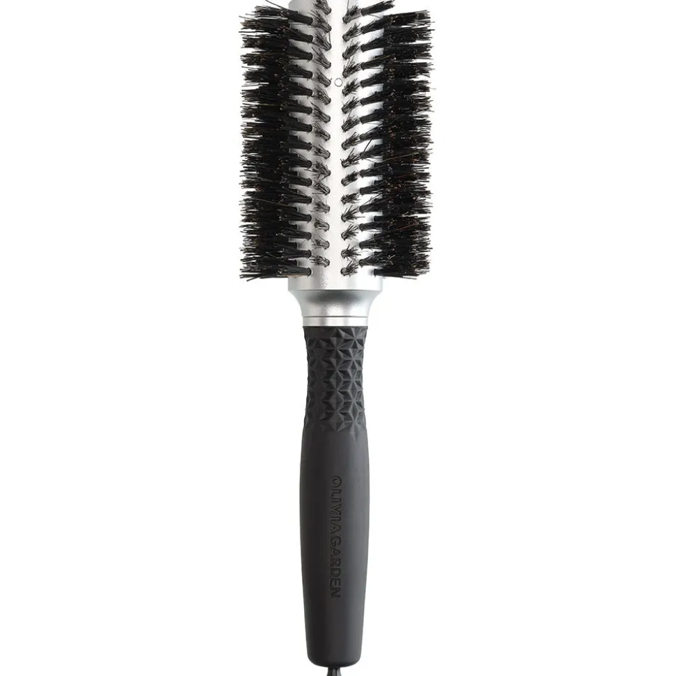Olivia Garden Essential Blowout Soft Boar Bristles Silver 35 mm