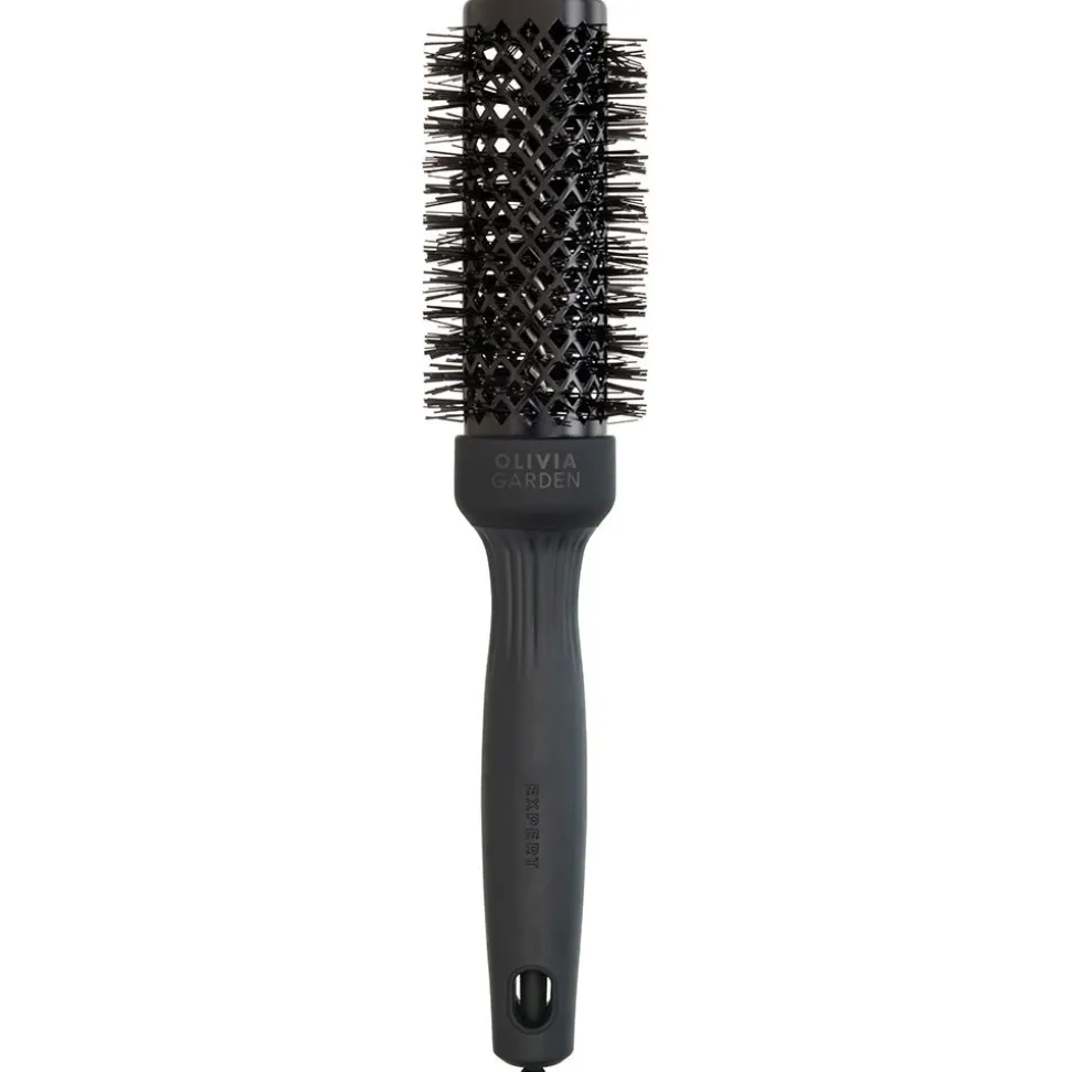 Olivia Garden Shine Wavy Bristles Black Label 35 mm Rundbürste