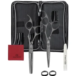 Olivia Garden SilkCut Matt Black 2er Scherenset