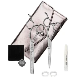 Olivia Garden SilkCut PRO Matt Silver 2er Scherenset