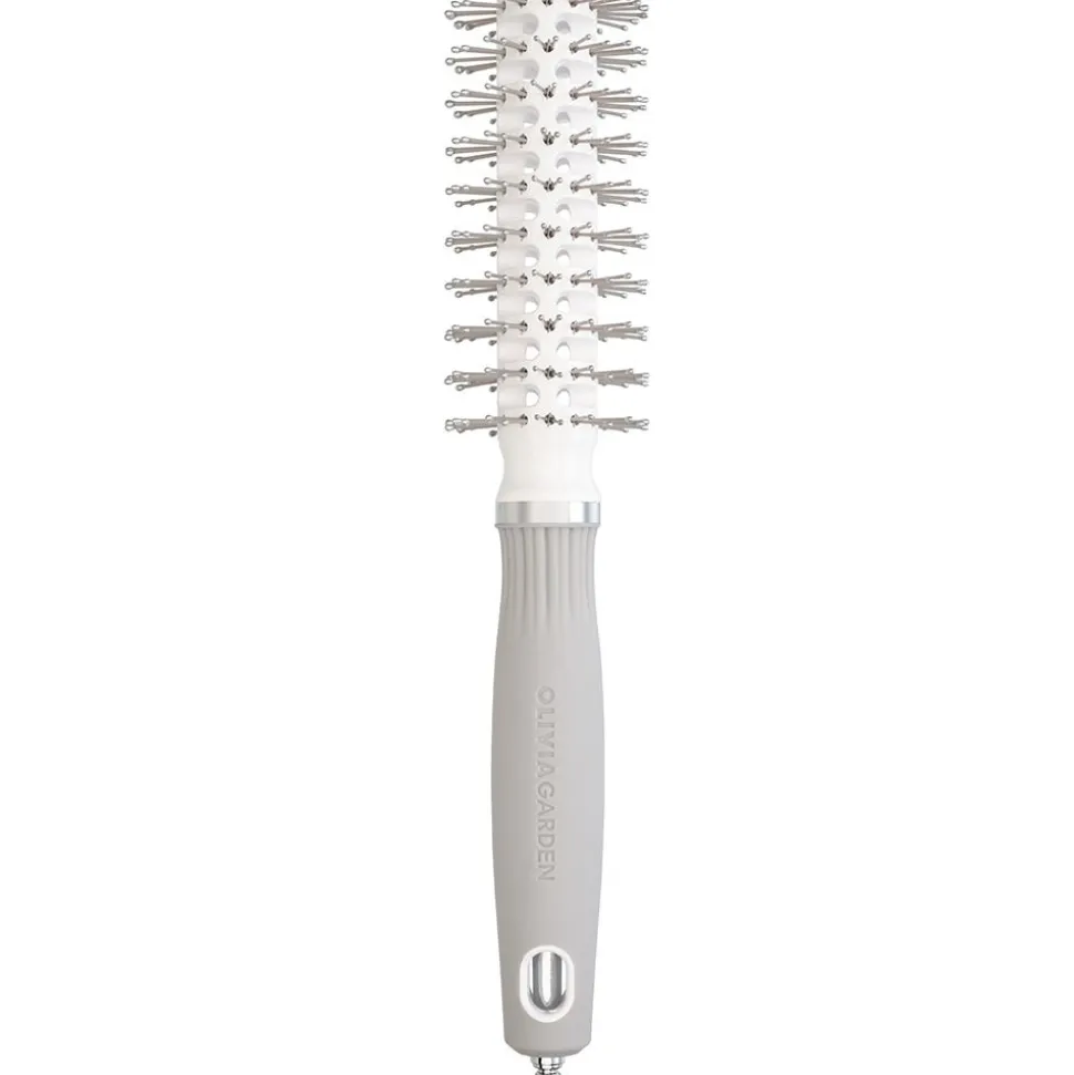 Olivia Garden VENT Double Bristles White & Grey 20 mm