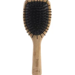 PARSA Beauty Profi FSC Holz Haarbürste Paddle Klein mit Kunststoffstiften
